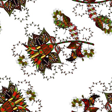 Bahar Yaz saati. Vektör sorunsuz sevimli çiçek deseni. Nazik romantik Yazdır. Tatil ruh hali.