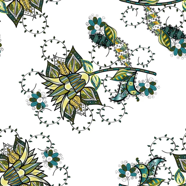 Nahtloses Muster Kleiner Blume Niedlichen Floralen Hintergrund Schönes Stoffmuster Vektorillustration — Stockvektor