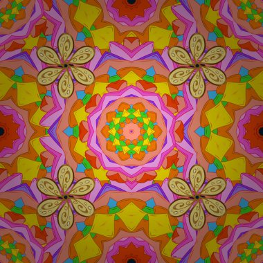 El vektör çizim çekilmiş. Doodle unsurları. Sorunsuz çiçek deseni-ebilmek var olmak kullanılmış için duvar kağıdı, kağıt, davet, el ilanı, afiş veya Web sitesi kaydırma Web sitesi arka plan.