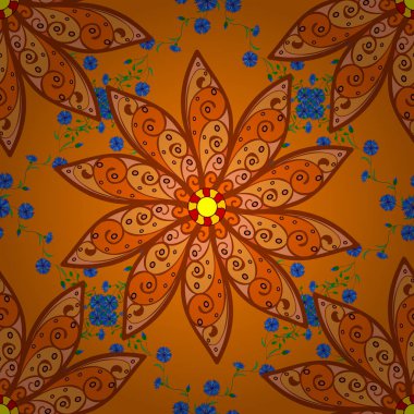 Üretim, duvar kağıdı, baskı, hediye paketi ve scrapbooking Tekstil veya kitap için çiçek sorunsuz arka plan kapsar. Vektör çizim. Küçük ölçekli çiçek basit şirin desen.