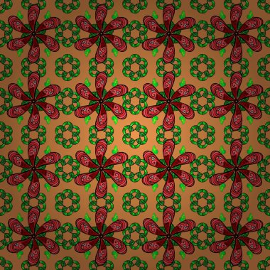 Suluboya çiçek seamless modeli çizilmiş öğeleri ver. Parlak renkli fantezi çiçekler, yaprakları, tomurcukları turuncu, siyah ve yeşil renkler turuncu, siyah ve yeşil.