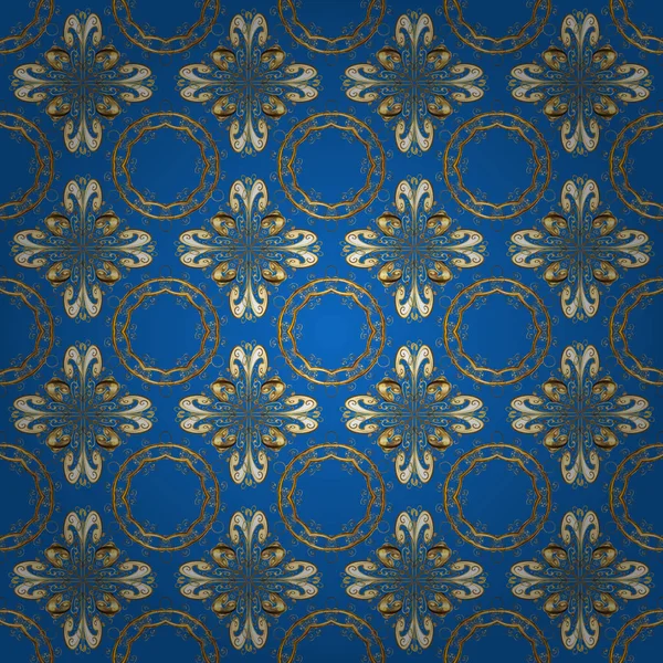 Nahtlose Orientalische Klassisch Goldene Muster Vektor Abstrakter Hintergrund Mit Goldenen — Stockvektor