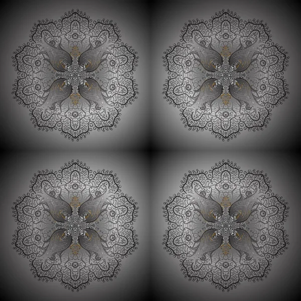 Dekorative Vektor Verzieren Farbige Mandala Symbol Isoliert Für Karte Farbiges — Stockvektor