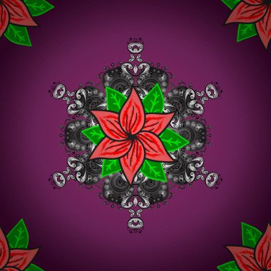 Suluboya etkisi. Vektör deseni. Organik elementler. Botanik kusursuz desen.