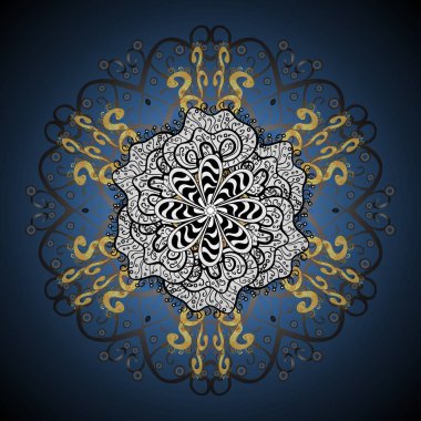 Mavi, gri ve beyaz çiçek. İş kimlik kavramı biyo, Eko Şirket, yoga ya da spa salonu için. Mandala logosunu görmeniz gerekir. Vektör degrade premium logo.