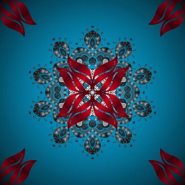 Vektör süslemeleri, arka plan. Soyut süs eşyasıyla kusursuz desen. Mandalas ile kusursuz desen.