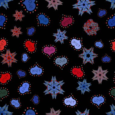 Vintage tasarım, pop sanat tarzı. Vektör çizim. Retro komik aşk ifade metin ile sorunsuz. Valentine': s gün yazdırma. Sevimli siyah, mavi ve gri renkler öğeleri.