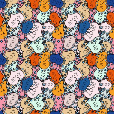 Kalp izleri. Kusursuz vektör aşk geçmişi. Sevgililer günü aşkı, kalbindeki kusursuz desen.