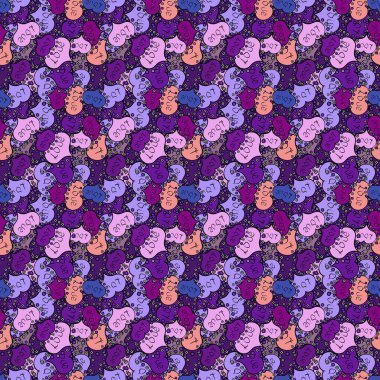 Vektör. Sorunsuz. Romantik ifade. Tipografi yazı poster. Tebrik kartları, Sevgililer günü, anneler günü, kadın için ': s gün, düğün kartları, menekşe mor ve siyah renkler. El renkli çekilmiş.