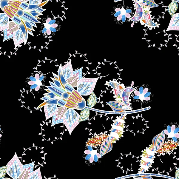 Симпатичный Цветочный Узор Маленьком Цветке Ткань Тони Швов Модный Тканевый — стоковый вектор