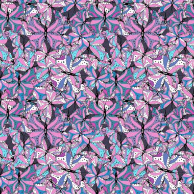 Bahar arka plan renkli kelebekler ile. Güve ile vektör arka plan. Moda dekorasyon güzel kelebek siluetleri ile. Kartı, davet, basit güzel Desenini Yazdır.