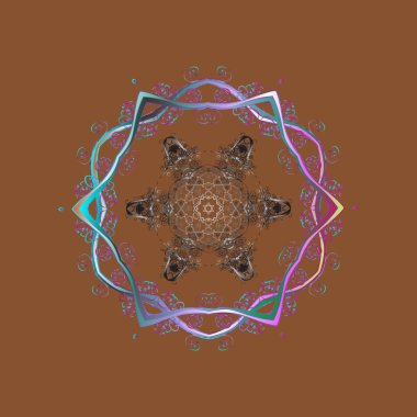 Vektör çizimi. Bokeh ve kar taneleriyle dekoratif Noel arkaplanı.