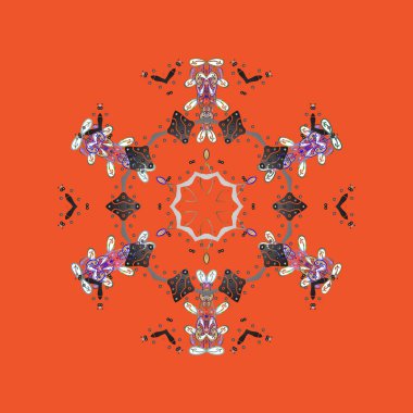 Hava illüstrasyon buz koleksiyonu. Kar tanesi vektör simge arka plan. Vektör. Kış turuncu, gri ve beyaz Noel kar düz kristal öğesi. Xmas frost snow flake izole siluet simge.