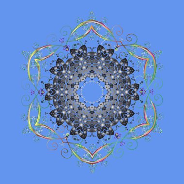 Kar taneleri arka plan. Kış kartı neşeli Noel, yeni yıl ve mutlu tatil vektör çizim. Noel kartı ile mavi, gri ve yeşil renkler mavi, gri ve yeşil kar taneleri.