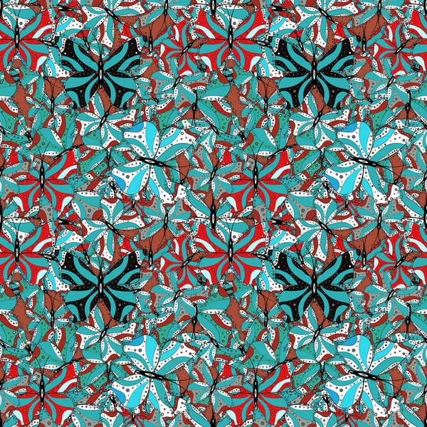 Butterflys의 패턴입니다 파란색 색상에서 사진입니다 벡터입니다 벽지에 패턴입니다 판타지 일러스트 — 스톡 벡터