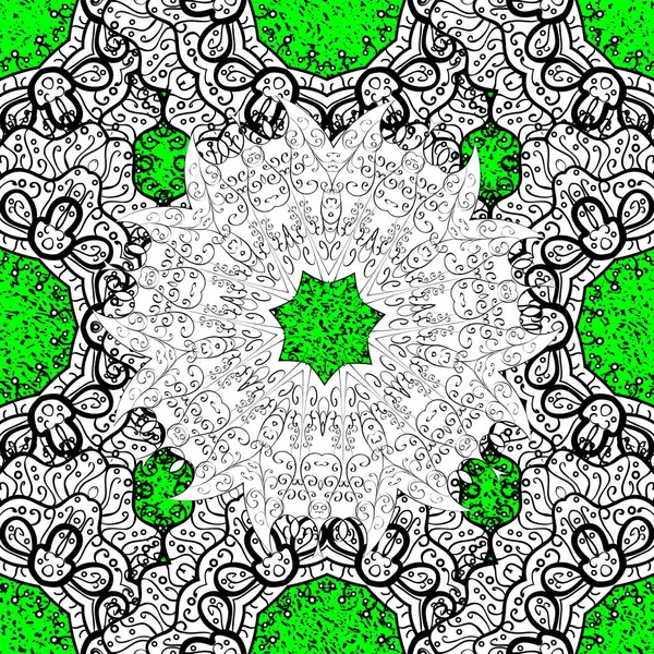 Paisleys Elegante Floral Vetor Sem Costura Fundo Fundo Ilustração Com — Vetor de Stock