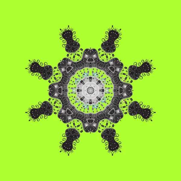 Kutlama sembolü. Noel için tasarım. Yeni yıl işareti. Vektör çizim. Yeşil, gri ve nötr simgesi siluet. Yeşil, gri ve nötr renkler izole kış.