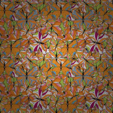 Kızlar, Erkek, giyim, duvar kağıdı için soyut seamless modeli. Vektör çizim. Renkli kelebekler, farklı yönlere uçan topluluğu.