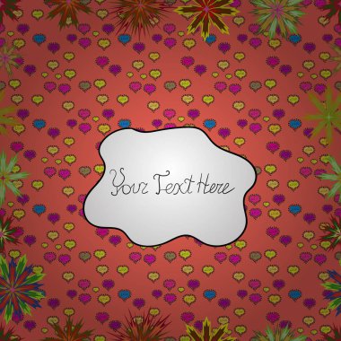 Kağıt, tebrik kartları, poster ve başlık sayfası kaydırma hediye tasarım tasarım. Çiçek pembe, beyaz ve sarı renkler. Vektör düz çiçek seamless modeli.