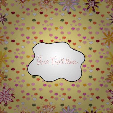 Tasarım ve hediye paketleme kağıt, tebrik kartları, afiş ve posterler tasarım. Doodles'ın sarı, beyaz ve pembe renkler. Moda kumaş deseni. Vektör. Dikişsiz desen baskı.