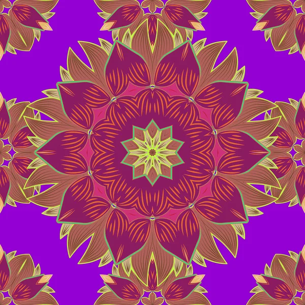 Abstracte Oosterse Mandala Frame Met Decoratieve Gekleurde Folie Ontwerp Voor — Stockvector