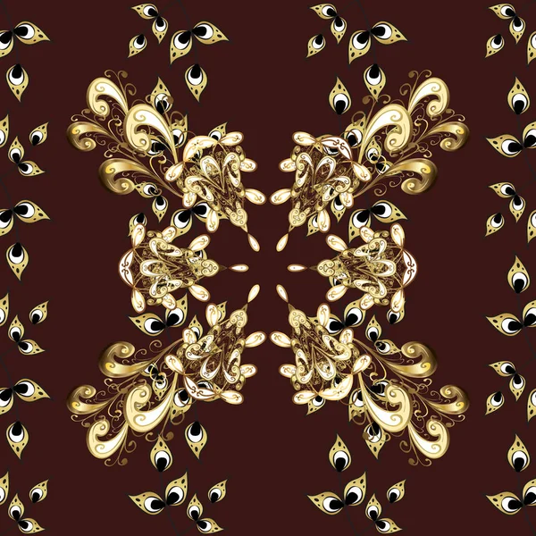 Motif Sans Couture Sur Les Couleurs Marron Beige Neutre Avec — Image vectorielle