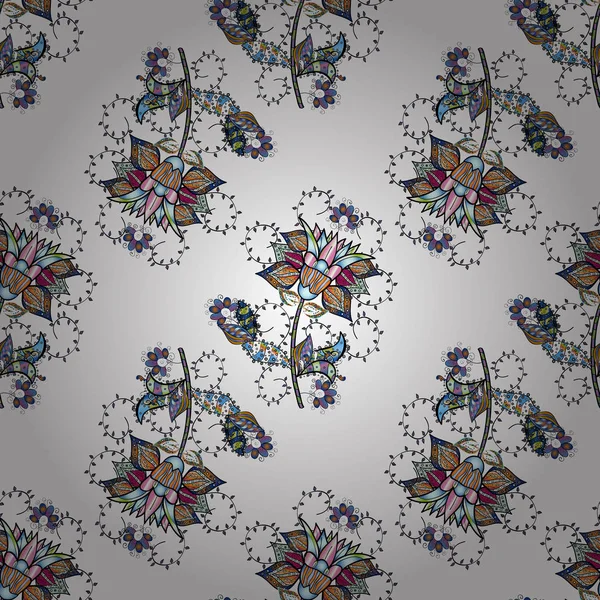 Modèle Vectoriel Sans Couture Joli Motif Tissu Fond Floral — Image vectorielle