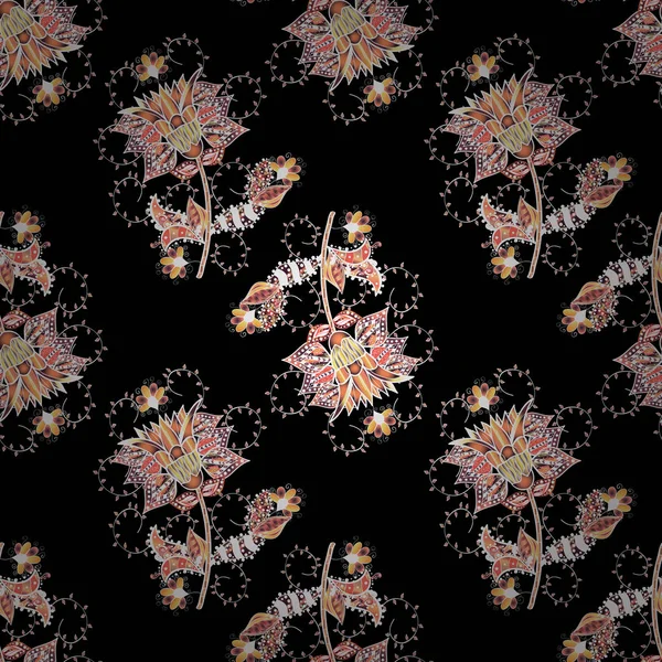 Pour Impression Sur Tissu Textile Papier Peint Style Rétro Vintage — Image vectorielle