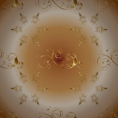 Sembol tatil, yeni yıl kutlama vektör altın desen. Bej, kahverengi ve nötr renkler altın kar tanesi. Noel altın kar tanesi seamless modeli. Kış kar doku duvar kağıdı.