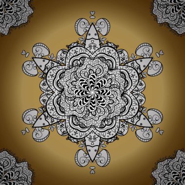 Vektör çizim. Sarı, beyaz ve siyah renkleri altın elemanları ile dekoratif desen. Klasik vintage arka plan. Geleneksel şark süsleme. Klasik vektör altın süs desen.