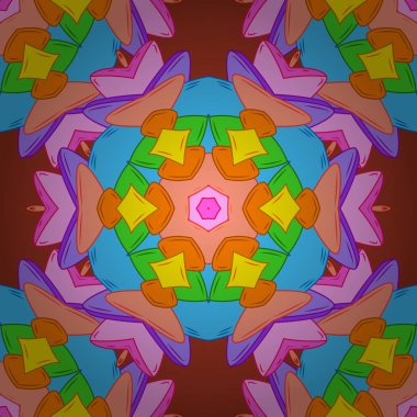 Kına stil vektör. Sorunsuz süsleme yazdırma. Sınır Hint desenli patten. Etnik Mandala havlu. Kartvizit arka plan boyama kitabı, zemin, tekstil, tebrik için kullanılabilir.