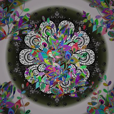 Vektör süsleri, arka plan. Soyut süs süs desenle. Mandalalar ile dekoratif desen.