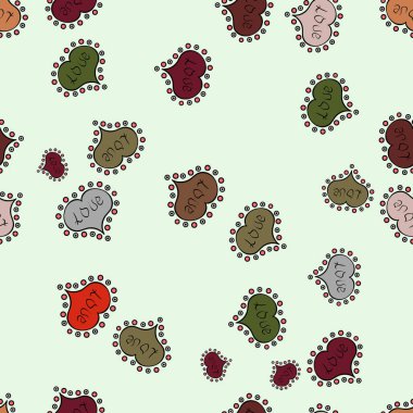 Sevgililer günü. Tarafsız, siyah ve kahverengi vektör çizim. Retro 80'ler içinde etnik yürekleri Dikişsiz desen kumaş baskı, kağıt baskı ve Web sitesi için zemin stil.