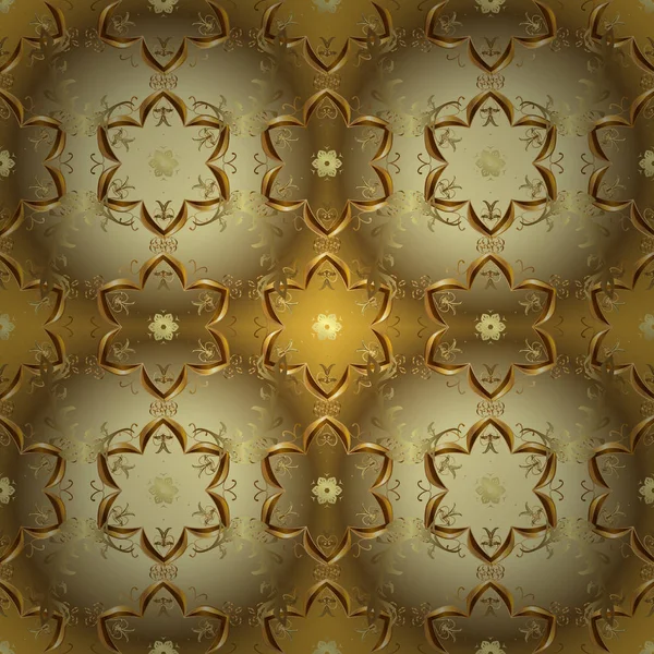 Ornamental Clásico Vector Patrón Oro Fondo Clásico Vintage Patrón Ornamental — Vector de stock