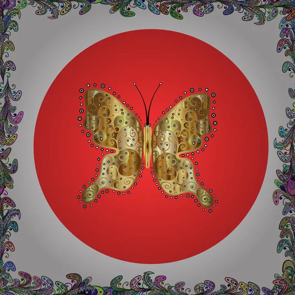 Enfants Papillon Motif Sans Couture Papillons Art Sur Les Couleurs — Image vectorielle
