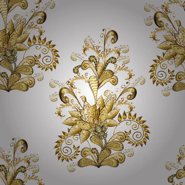 Patrón Textil Brocado Ornamento Floral Vidrio Metal Con Patrón Floral — Archivo Imágenes Vectoriales