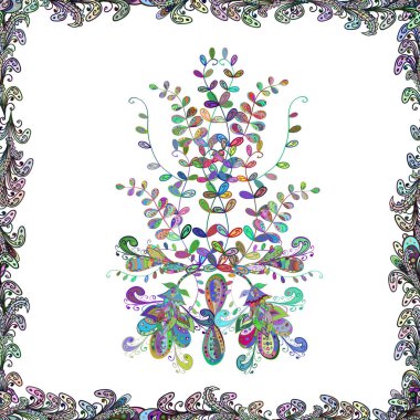 Vektör. İhale kumaş deseni. Sorunsuz Retro arka plan tasarlamak. Desen. Beyaz, yeşil ve nötr renkler.