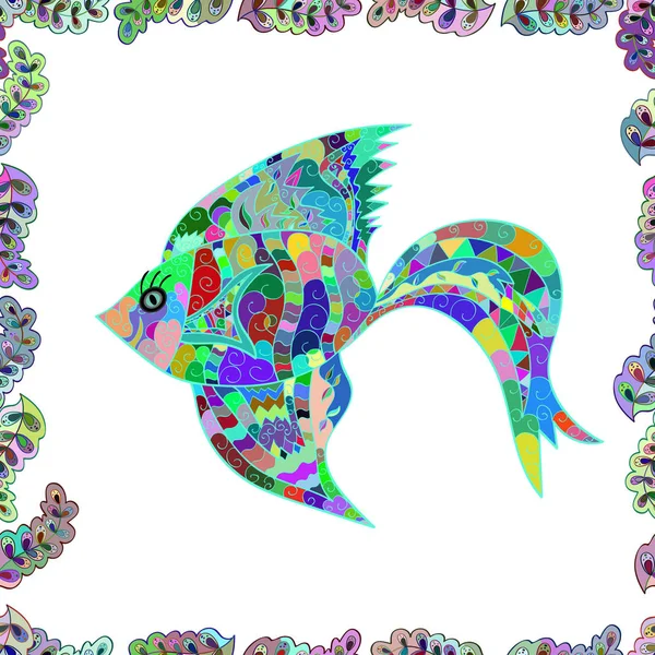 Poissons Affiche Modèle Bannière Poissons Mignons Peuvent Être Utilisés Comme — Image vectorielle