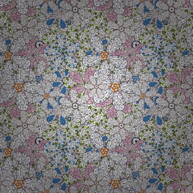 Küçük ölçekli çiçek basit şirin desende. Üretim, duvar kağıdı, baskı, hediye paketi ve scrapbooking Tekstil veya kitap için çiçek sorunsuz arka plan kapsar. Vektör çizim.