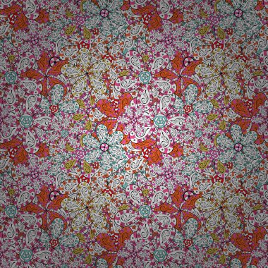 Şık moda için şablon yazdırır. Halk tarzı. İnanılmaz sorunsuz çiçek desenli parlak renkli çiçek ve yaprak beyaz, siyah ve pembe renkler ile. Modern çiçek arka plan.