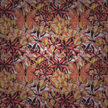 Kelebekler ile Seamless modeli. Şirin tasarımı kumaş, kağıt, sarmalayıcıları ve kroki için arka plan. Pembe, beyaz ve siyah.