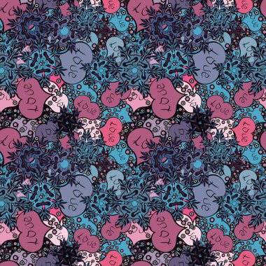 Sevgililer kalp kalp ile seamless modeli seviyorum. Kalp desen. Sorunsuz vektör aşk arka plan.