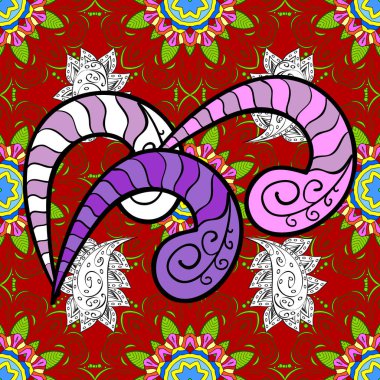 Hint çiçek desenli madalyon afiş. Kına dövme stil kırmızı, yeşil ve siyah renkler. Etnik Mandala süs vektör. Tekstil, tebrik kartı, boyama kitabı, telefon durumda yazdırma için kullanılabilir.