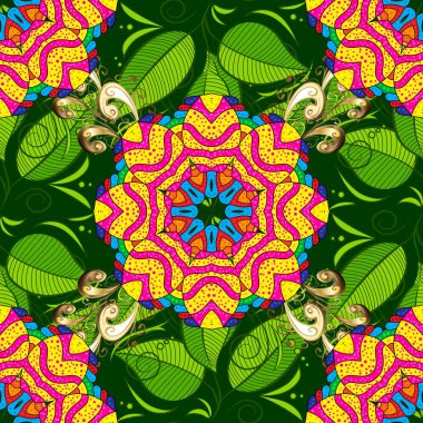 Paisley öğeleri. Büyük için kumaş, kumaş, kroki, ambalaj veya herhangi bir fikir istenen. Yeşil, mavi, sarı yaprak seamless modeli. Çiçek desenli. Süs. Geleneksel, Arapça, Türkçe, Hint motifleri.