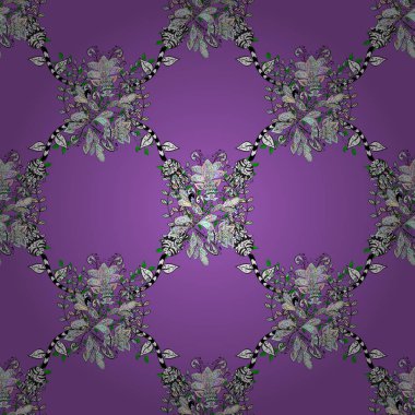 Mor, gri ve nötr renkler. Bu kutuları, kupa baskı sarma kroki üzerinde kullanılabilir, kıyafetler vb bebeğim. Vektör tasarımı. Seamless modeli güzel kumaş deseni. Karalamalar desen. Şirin arka plan.