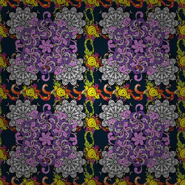 Düğün davetiyesi, kitap kapağı veya el ilanı için. Siyah, mavi ve beyaz renkler renkli süs mandala, antik Yunan ve İslam süsler dayalı ile.