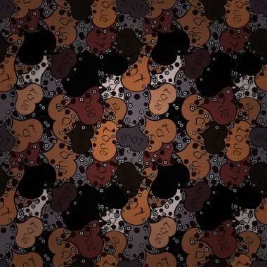 Kahverengi, siyah ve tarafsız. Sevgililer günü kalpleri. Doku arka plan doku. Vektör çizim.