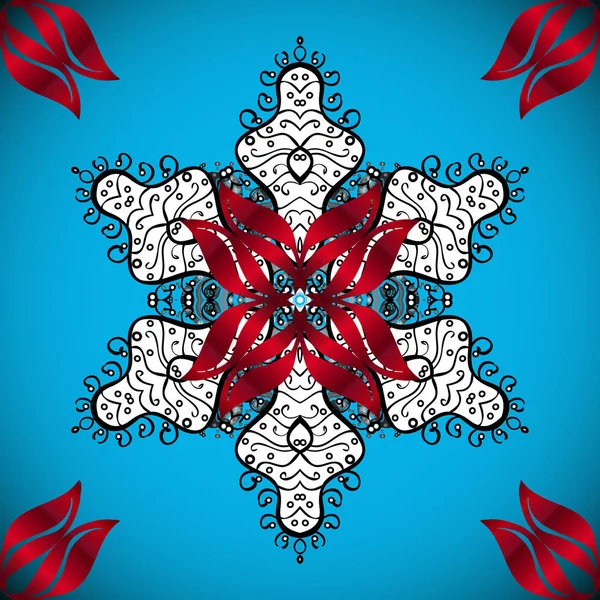 Bohémský Styl Tribal Boho Flash Tetování Vektor Barevné Mandaly Ornament — Stockový vektor