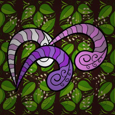 Logo, oyun, kapağı için kart tasarımı. Vektör kutsal geometri yuvarlak renkli sembol yeşil, kahverengi ve siyah renkler üzerinde parlayan yıldız ile.