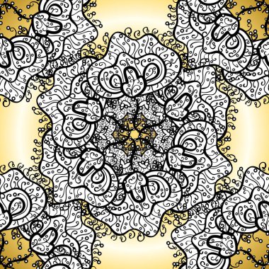 Vektör tasarım öğesi. Logo, simge, sembol, amblem, monogram çerçeve oluşturmak için şablon. Doğrusal eğilim tarzı. Beyaz, siyah, bej renkler renkli desen illüstrasyon. Kavram alışılmadık lüks dekor.